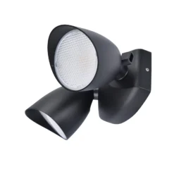Foco LED de exterior SHRIMP, negro, 20 W, 2 luces, IP54