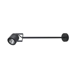 Foco LED de pared para exteriores 5012, negro, aluminio, cristal, 68 cm