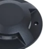Foco LED de suelo Lucande Jeffrey, negro, 4 salidas de luz