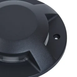 Foco LED de suelo Lucande Jeffrey, negro, 4 salidas de luz