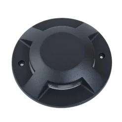 Foco LED de suelo Lucande Jeffrey, negro, 4 salidas de luz