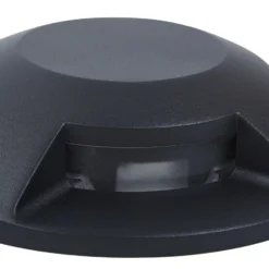 Foco LED de suelo Lucande Jeffrey, negro, 4 salidas de luz