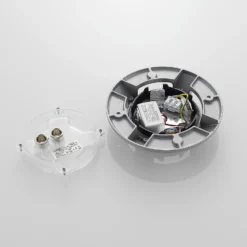 Foco LED de suelo Lucande Jeffrey, plateado, 4 salidas de luz