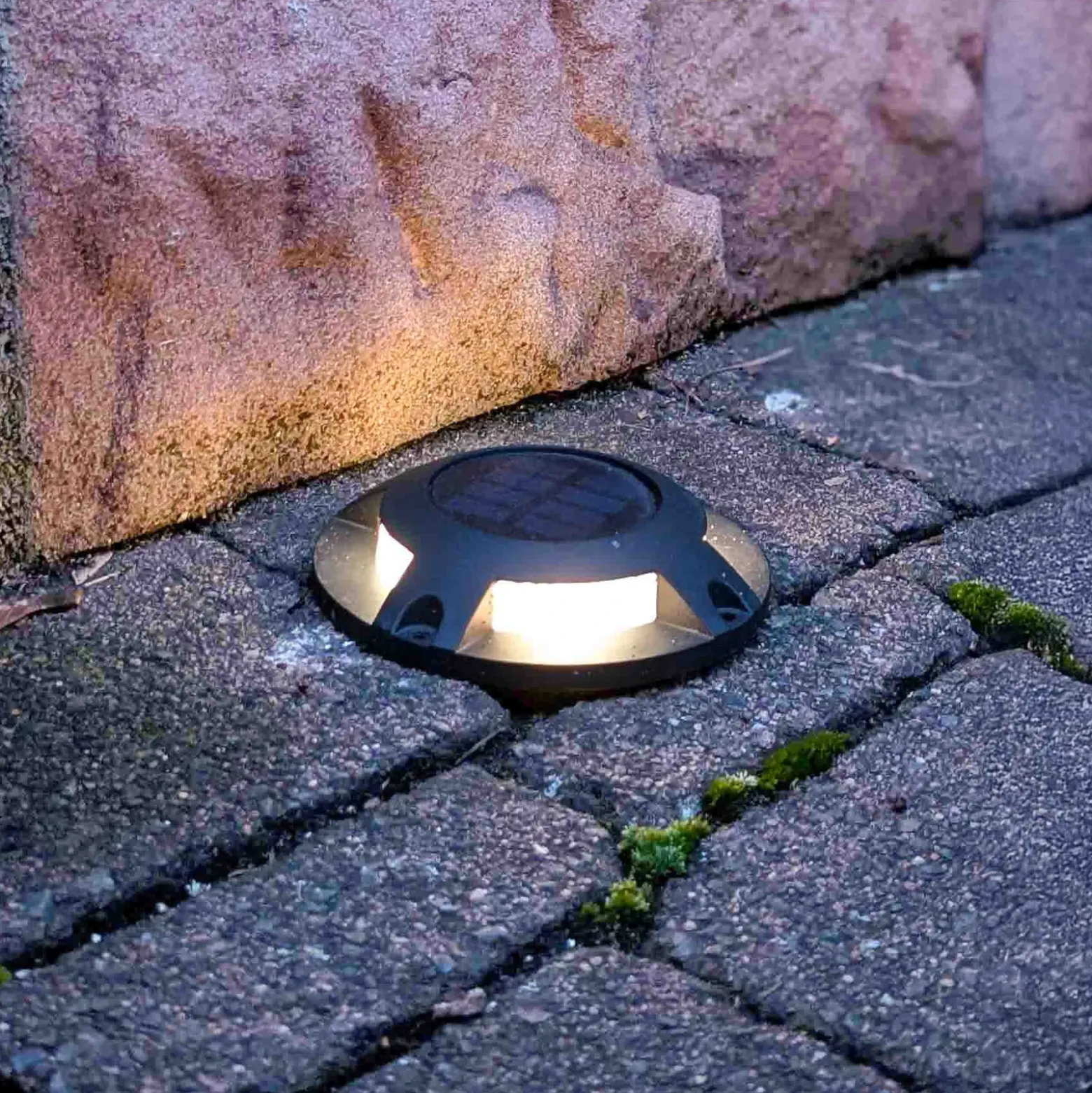 Foco LED de suelo solar Selius de Prios, antracita, IP67