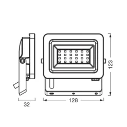 Foco LED OSRAM Floodlight EA, 5 W, IP65, negro, aluminio