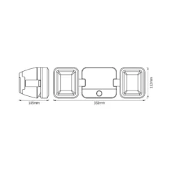 Foco LED para exteriores DOUBLE de OSRAM, 2 luces, blanco, batería