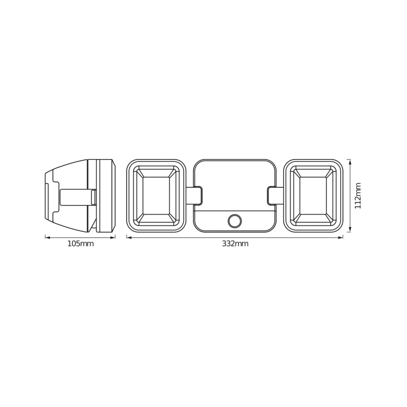 Foco LED para exteriores DOUBLE de OSRAM, negro, 2 luces, batería