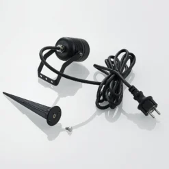 Foco LED para exterior Maris negro varilla anclaje