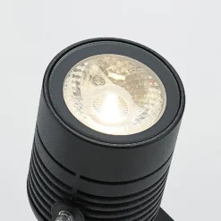 Foco LED para exterior Maris negro varilla anclaje