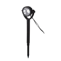 Foco LED solar con pica NOMI, negro, juego de 6, IP44