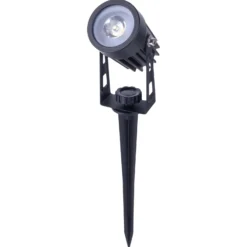 Foco LED solar con pica SPOTI, negro, juego de 3, IP44