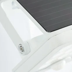 Foco LED solar de exterior para pared Luton con sensor, blanco, 13 cm de ancho