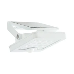 Foco LED solar de exterior para pared Luton con sensor, blanco, 13 cm de ancho