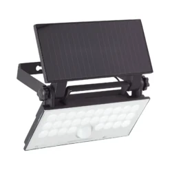 Foco LED solar para exterior con sensor Luton, negro, 19 cm de ancho