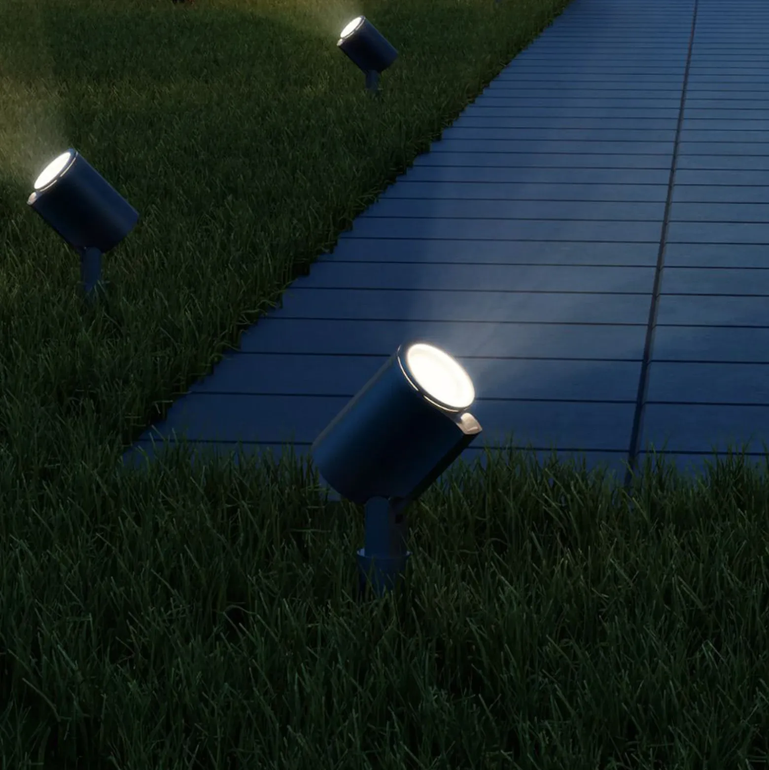 Foco LED STEINEL Spot Garden N, con sensor nocturno