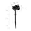 Foco solar Prios LED Birko, altura 56 cm, negro, pincho de suelo