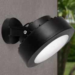 Foco Tommy redondo negro 1 luz 10W CCT