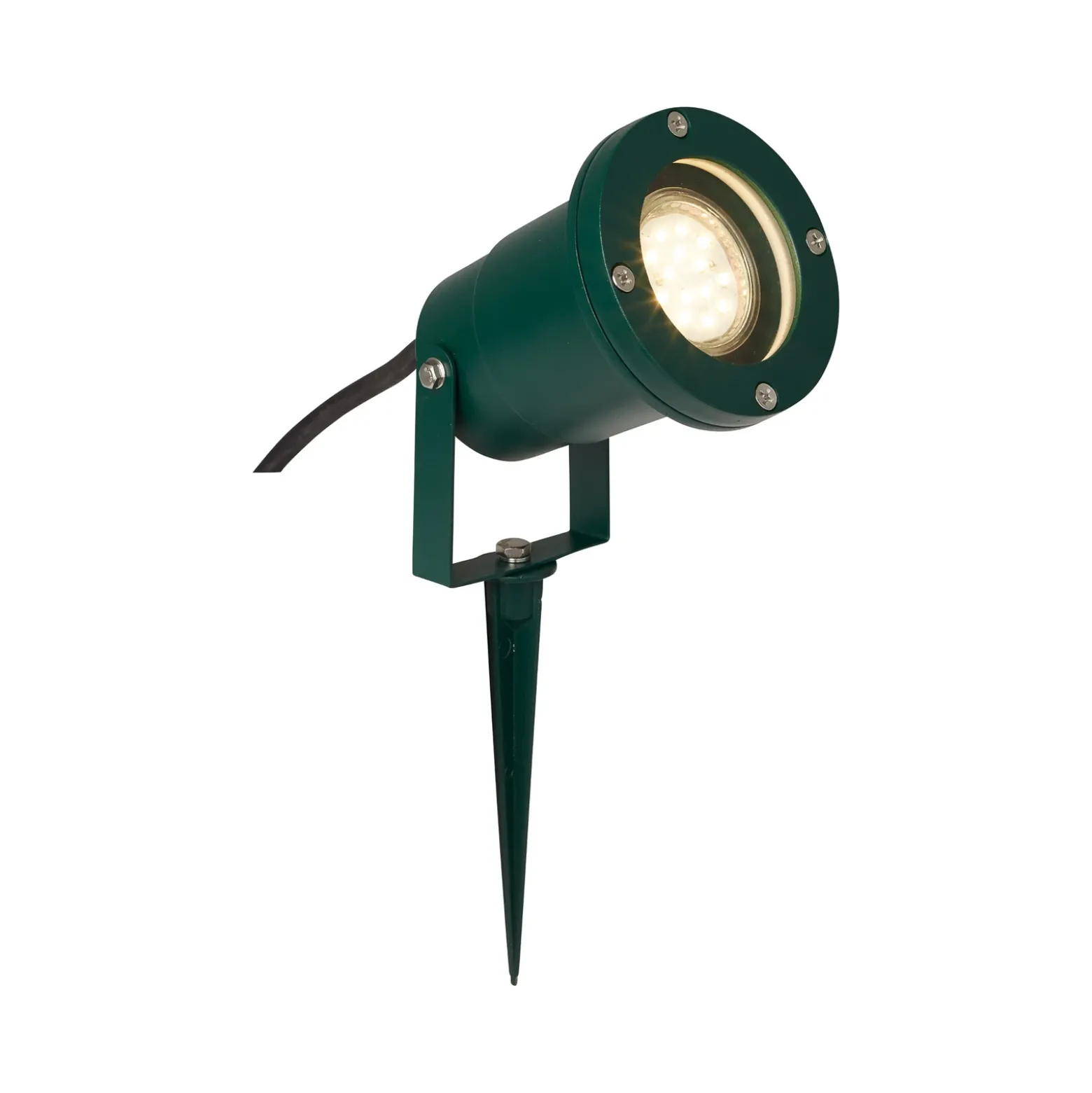 Frasco foco con pica, verde, aluminio, cristal, GU10