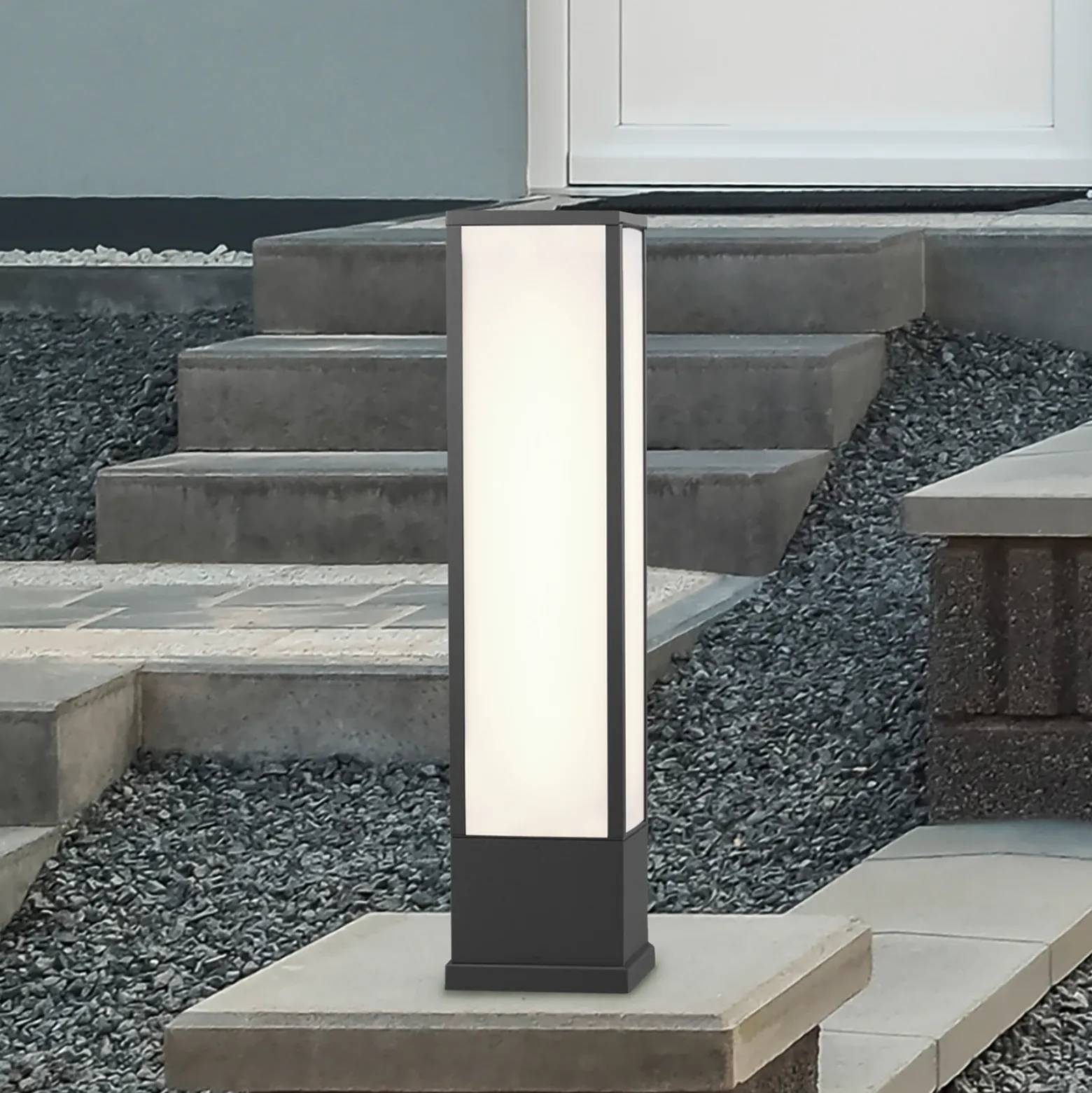 Fuerte baliza LED, antracita, aluminio, IP54