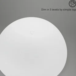 Fungo lámpara de mesa LED recargable, recargable, blanco