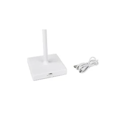Gregoir lámpara de mesa LED recargable, blanco mate, altura 38 cm, CCT
