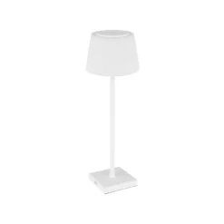 Gregoir lámpara de mesa LED recargable, blanco mate, altura 38 cm, CCT