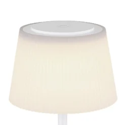 Gregoir lámpara de mesa LED recargable, blanco mate, altura 38 cm, CCT