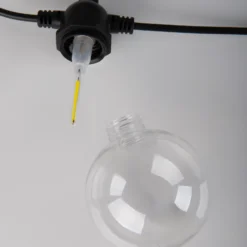 Guirnalda de luces LED CADENA, RGB, negra, 10 luces, 5 m