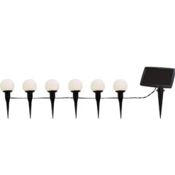 Guirnalda de luces LED solar Combo, 6 luces, IP44, plástico