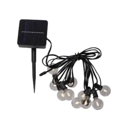 Guirnalda de luces LED solares Globe Mini, 10 luces, 270 cm, 3000 K