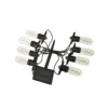 Guirnalda de luces LED solar Vintage 365, 8 luces, cristal, IP44