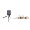Guirnalda de luces Suno, solar, USB, plástico, 10 luces, IP44