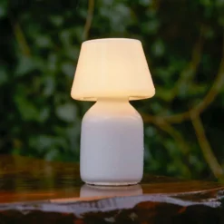 HAY Apollo Lámpara de mesa LED portátil recargable de cristal
