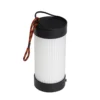 Hübsch Lámpara de mesa LED recargable Camp negro, cristal, hierro, IP44
