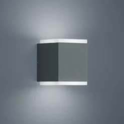 Helestra Kibo - aplique LED exterior, grafito