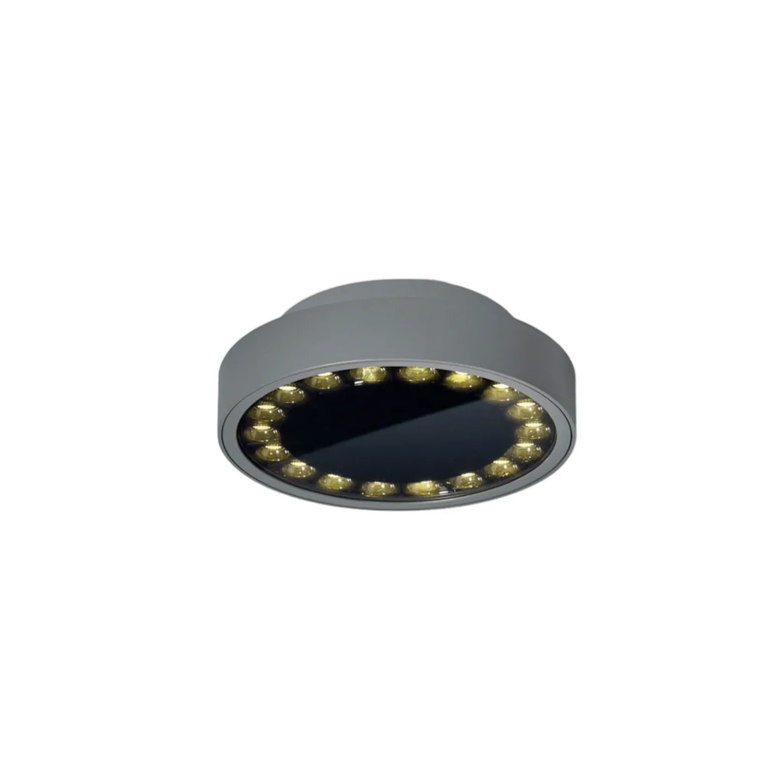 Helestra Say plafón LED exterior grafito Ø18,5cm