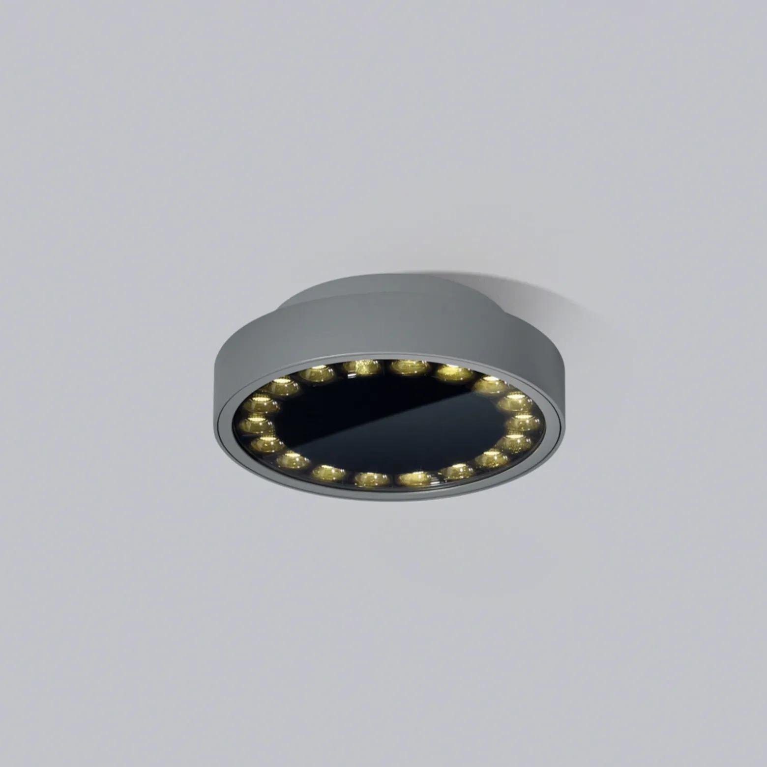 Helestra Say plafón LED exterior grafito Ø18,5cm