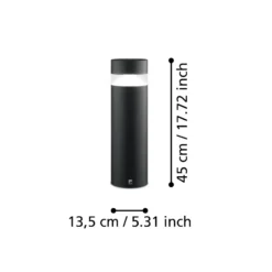 Hermosa farola LED Melzo en negro