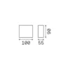 Ideal Lux Aplique de exterior Argo, blanco, 3.000 K, down