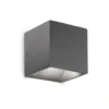 Ideal Lux aplique de exterior Rubik aluminio antracita 10 cm 4.000 K