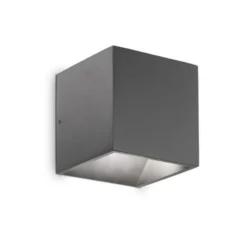 Ideal Lux aplique de exterior Rubik aluminio antracita 10 cm 4.000 K
