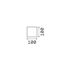 Ideal Lux aplique de exterior Rubik aluminio antracita 10 cm 4.000 K