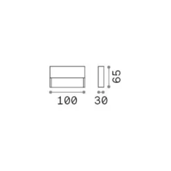 Ideal Lux Aplique de exterior LED Dedra, blanco, 10 x 6,5 cm
