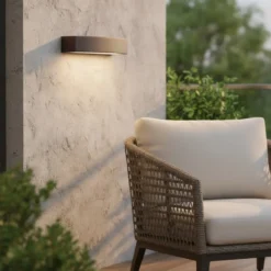 Ideal Lux aplique para exterior Andromeda, café, ancho 45 cm E27