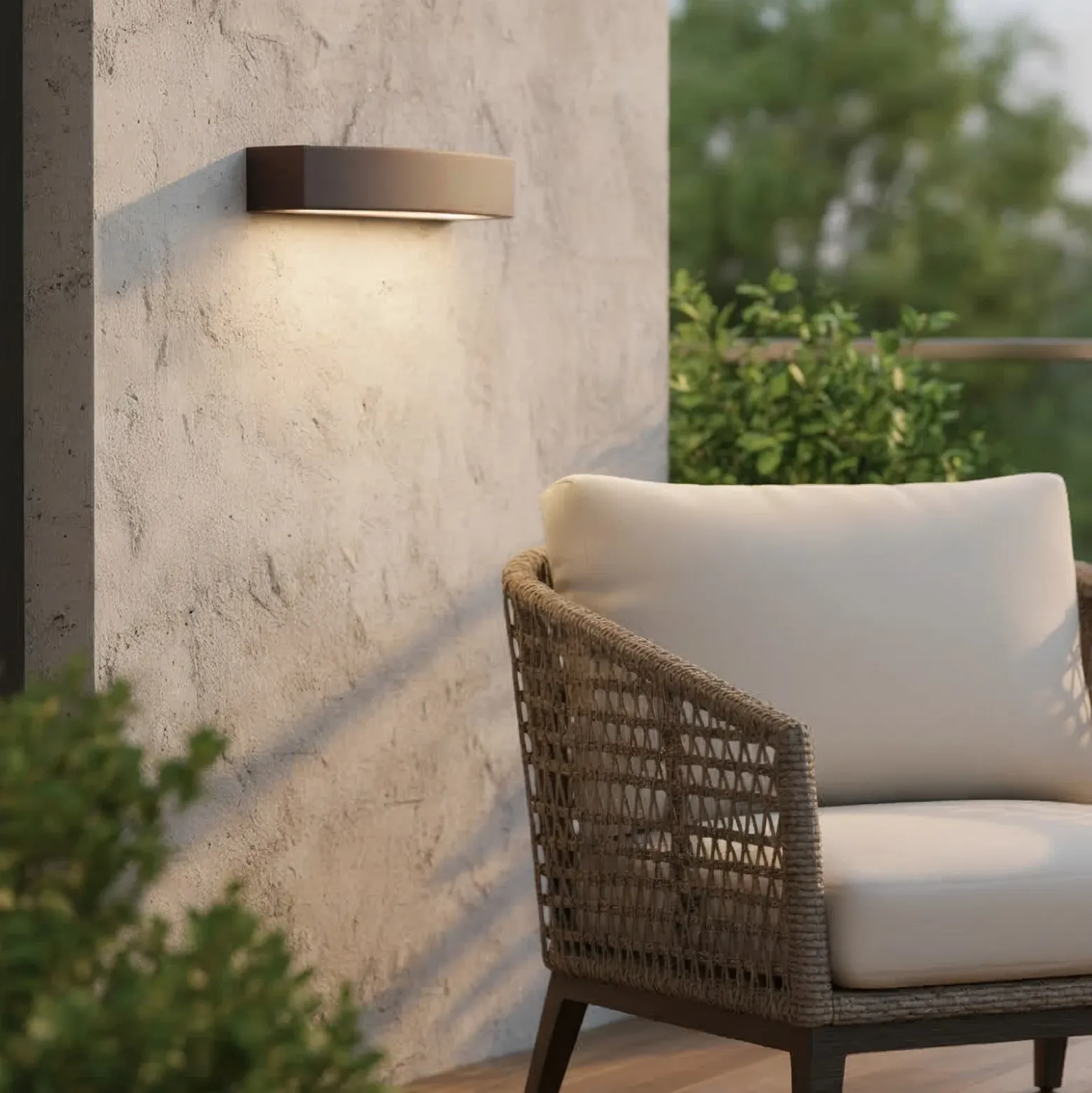 Ideal Lux aplique para exterior Andromeda, café, ancho 45 cm E27