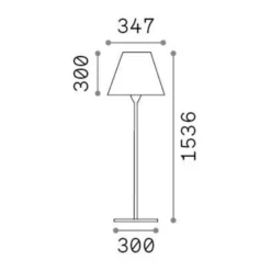 Ideal Lux Arcadia lámpara de pie exterior, antracita, altura 154 cm