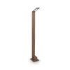 Ideal Lux bolardo luminoso LED Agos marrón 3.000 K Altura 80 cm aluminio