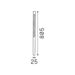 Ideal Lux Bolardo luminoso LED Jedi metal antracita Altura 80,5 cm