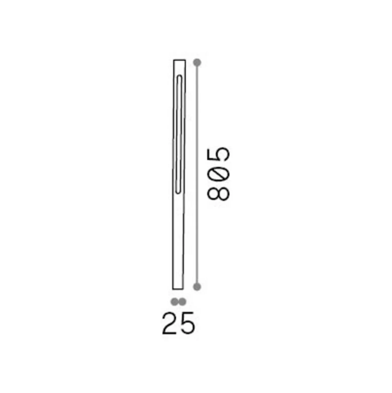 Ideal Lux Bolardo luminoso LED Jedi metal antracita Altura 80,5 cm