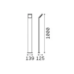 Ideal Lux Bolardo luminoso LED Style blanco altura 100 cm aluminio 3.000 K